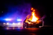 Водитель погиб за рулем взорвавшейся машины на Приморском шоссе